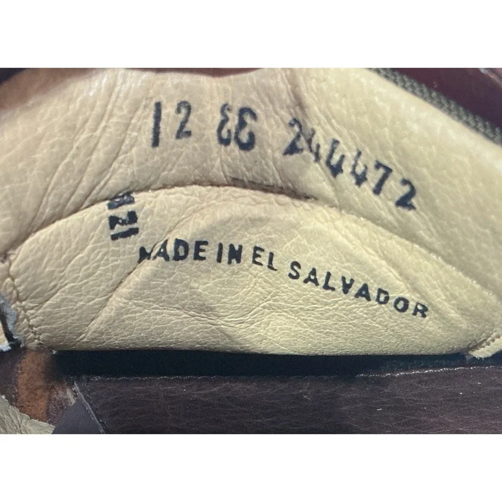 LL Bean Allagash Bison Handsewn Boat Shoes Oxford 244472 Brown Men's Size 12 EE